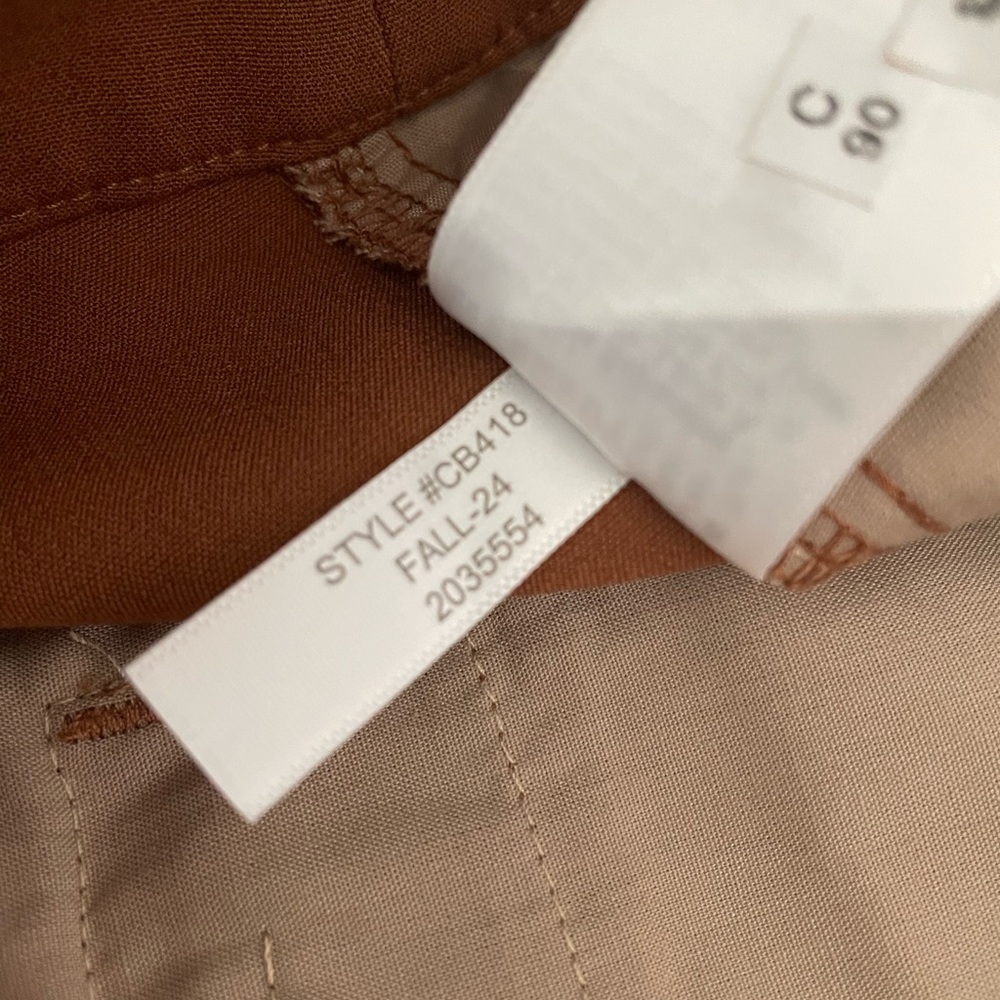 J Crew Factory Belted Straight-Leg Trouser Pant Size 22 in Vintage Brandy - Picture 12 of 13